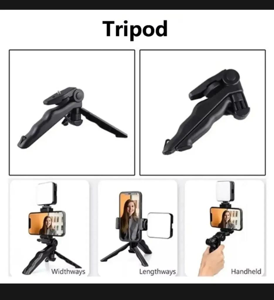 Vlogger Video Making Kits Microphone Led Fill Light Mini Tripod Mobile Holder